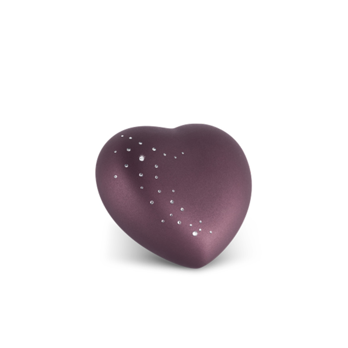 Foto von Coeur avec paillettes en cristal berry